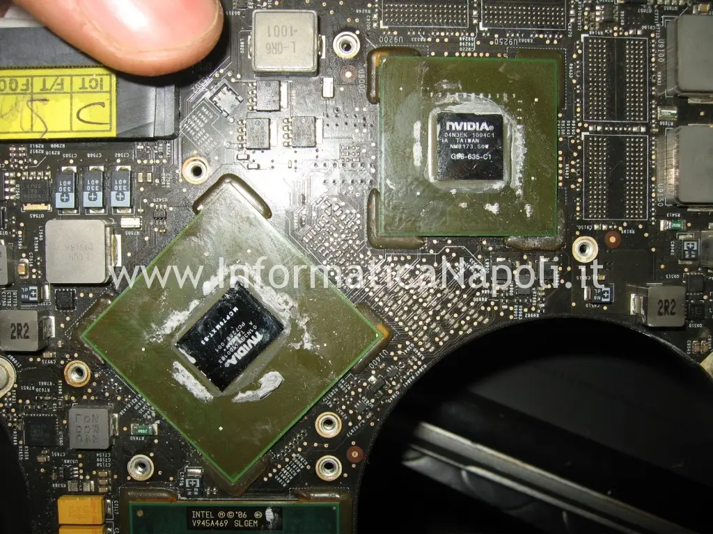 riparazione logic board scheda madre A1297 macbook pro nvidia