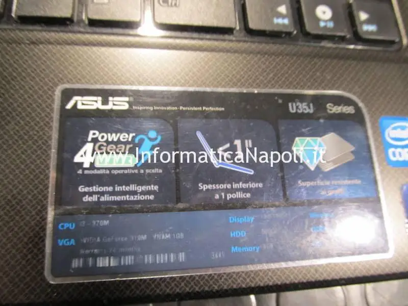 schermo nero Asus U35J nVidia GeForce 310M 