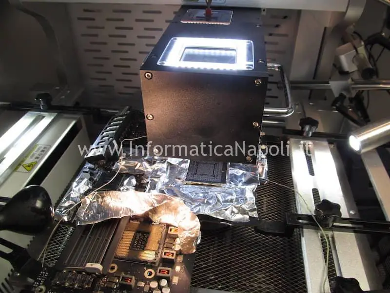 reballing sostituzione nVidia N13E-GTX-W-A2 iMac A1419 27 pollici late 2012 820-3299-A