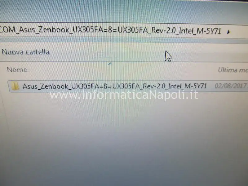 ripogrammazione bios Asus ZenBook UX305 | UX305FA rev 1.2
