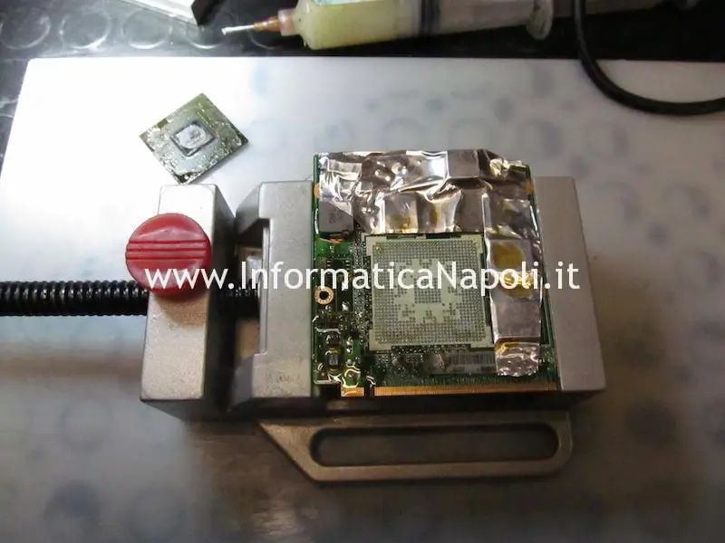 rework riparazione reballing Asus M50S scheda video mxm ii gf9500m 256mb