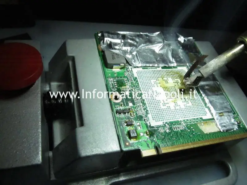 reballing rework Asus M50S scheda video mxm ii gf9500m 256mb sostituzione chip grafico