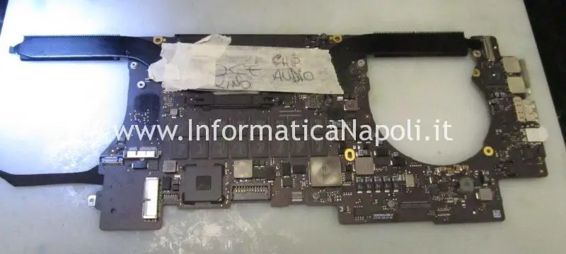riparazione logica sostituzione chip audio macbook pro 15 retina A1398 2013 2014 2015
