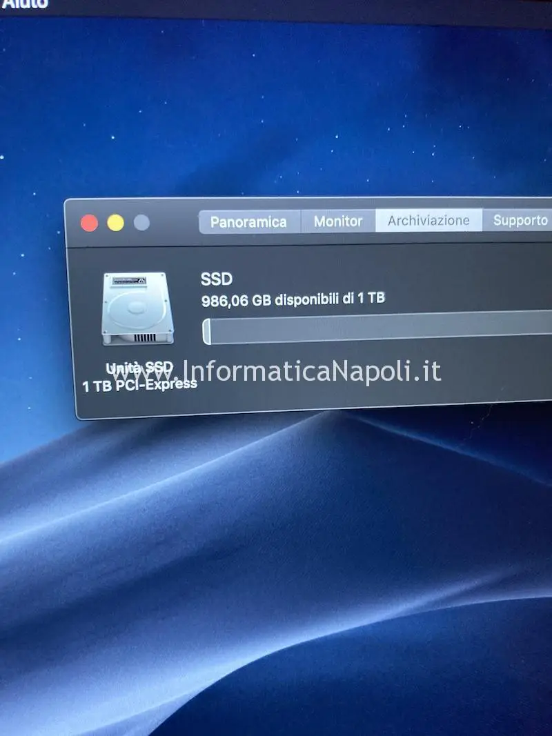 Upgrade SSD macbook pro 15 a1398 disco nvme non apple 