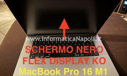 Riparazione Flat schermo MacBook Pro 16 M1. Ancora FlexGate?