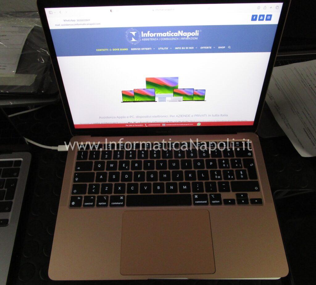 assistenza Apple macbook air m1 A2337 2020 si accende funziona