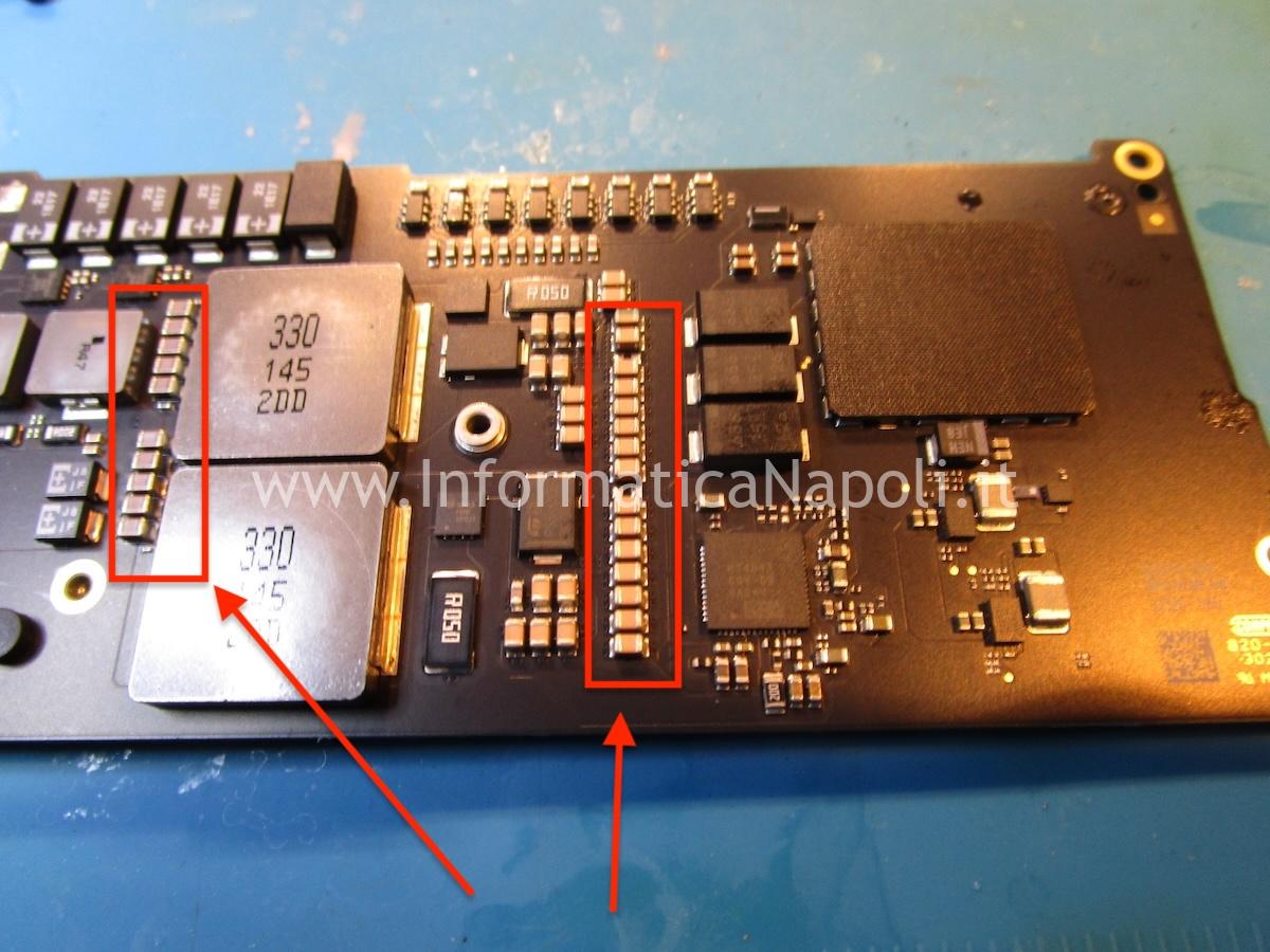 condensatore in corto scheda logica 820-02009-A Apple iMac 24 M1 M3 M4 2021 2023 2024