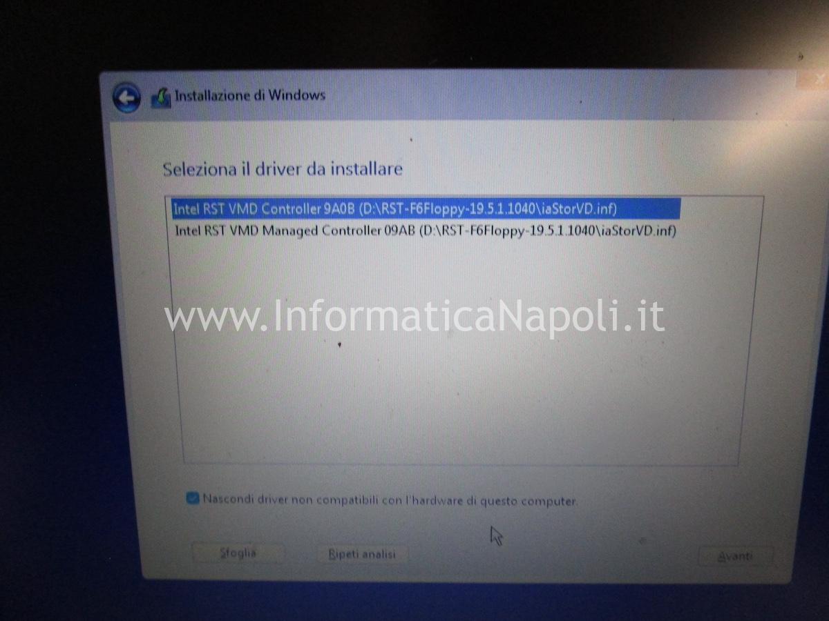 soluzione fix HP 250 G8 non rileva disco SSD. Non ho trovato alcuna unità.