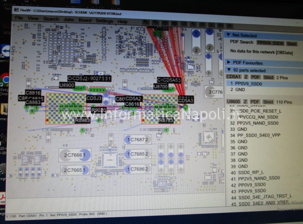 MacBook non si accende chip nand disco ssd da sostituire A2159 820-01598-A